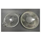 Federal Glass Sunflower Platters, 1930s-1950s, 3pc