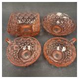 Imperial Little Jewel Pink Glass Bowls, Set of 4