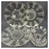 Jeanette Dewdrop Glass Plates, Bowl & Trinket Dish