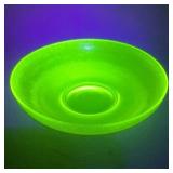 Fenton Attributed Vaseline Glass Bowl