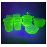 1920s US Glass Uranium Depression Glass Lot