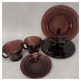 Hazel Atlas Amethyst Moderntone Dish Lot