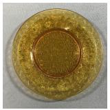 Vintage Tiara Indiana Glass Amber Plate 8"