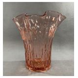 1920s Central Glass Works Frances Pink Vase