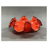 Czech Circa 1920-1930 Tango Orange Glass Bowl