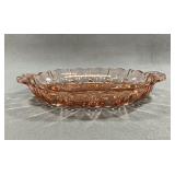 Anchor Hocking Oyster Pearl Pink Relish Dish