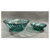 1930s Jeannette Swirl Ultramarine Bowl Set