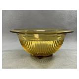 1930s Federal Glass Golden Glow Ribbed Mixing Bowl