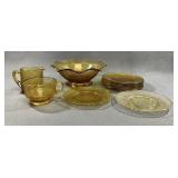 L.E. Smith 1930s By Cracky 10-Piece Glass Set