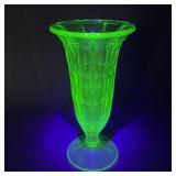 Indiana Constellation Uranium Glass Vase