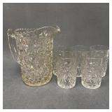Imperial Glass Mt. Vernon Pitcher and Glasses