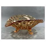 1930s Central Glass Works Amber Bowl, 11" Diameter