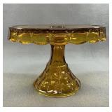 1960s Fostoria Coin Gold Pedestal Cake Stand