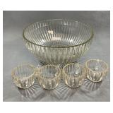 Late 1930s Jeannette National Glass Punch Set