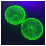 Vintage Uranium Glass Bowls