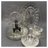 Hocking Glass Colonial Knife and Fork Set, 9pc
