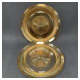 Jeanette Glass Iridescent Anniversary Platters