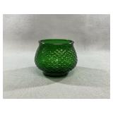 E.O. Brody Green Fish Scale Glass Bowl Vase 5"