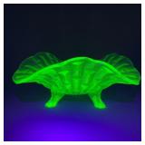 Central Glass "Frances" Uranium Glass Bowl