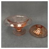Imperial Glass Candy Dish and Candle Holder