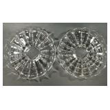 Cambridge Cascade Glass Footed Platters (2), 14"