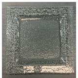 Vintage MCM Brutalist Square Glass Platter 14"