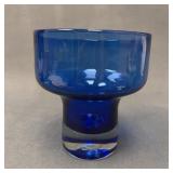 Vintage Blenko Cobalt Blue MCM Vase
