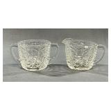 Indiana Glass Whirlpool Creamer & Sugar Bowl Set