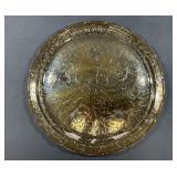 1950s Jeannette Floragold Louisa Glass Platter