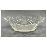 Indiana Glass Pyramid Oval Bowl Frosted Base 9"
