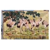 Swan Velveteen Tapestry with Cranes, 46'x24'