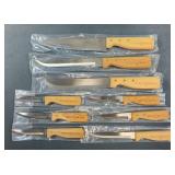 Tedron Swords 9-Piece Knife Set Wooden Handles