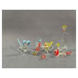 Miniature Glass Dog Figurine Collection Lot