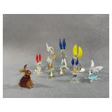 Pirelli Hand Blown Glass Rabbit Figurines Group