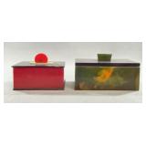 Pair Art Deco Bakelite Trinket Boxes
