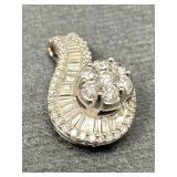 14k Gold Pendant with Diamonds