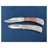 Folding Pocket Knives, Wood and Metal