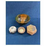 Pottery Bowls and Boxes