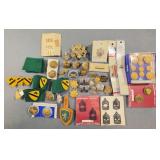 US Military Insignia and Pin Collection Assortment