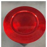 12 Red Acrylic 12-Inch Charger Plates