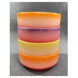 4 Color Gradient Glass Bowls