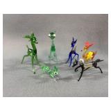 Glass Mutant Animal Figurine Collection, 6 Pieces