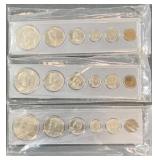 1971-1972 U.S. Mint Uncirculated Coin Sets (3)