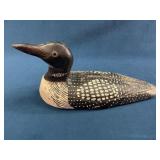 Handcrafted Loon Decoy by F. Pollard