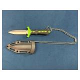 Neck Knife With Sheath And Chain