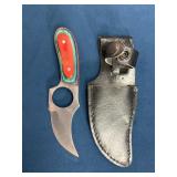 Curved Blade Skinner Knife With Sheath