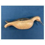 Hand-Carved Wooden Shorebird Decoy