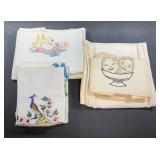 Vintage Pillow Cases and Table Linens