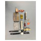 Lot: Watches, Buckles, and Miniatures