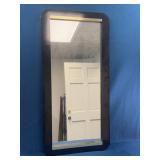 Rectangular 20 x 42 Inch Wall Mirror, Black Frame